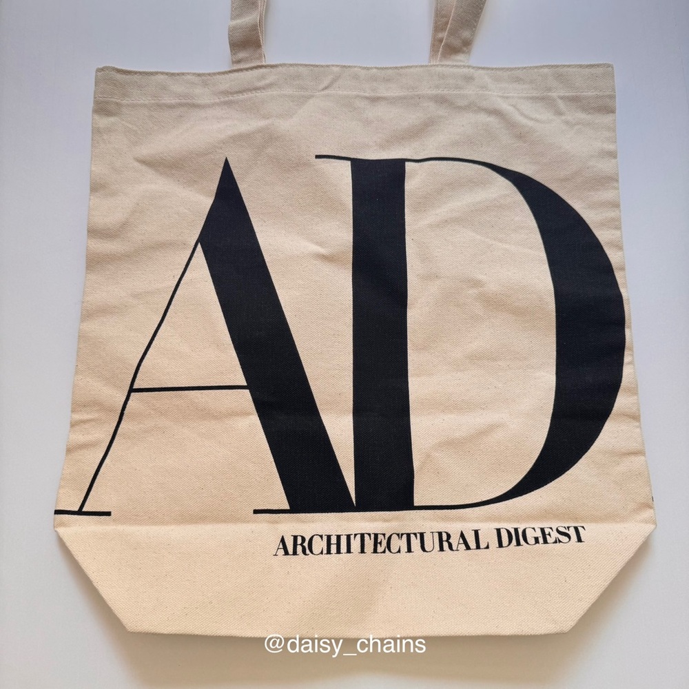 NWOT Architectural Digest Canvas Tote Bag